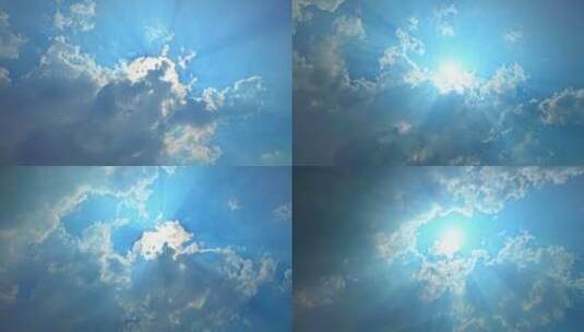 天空阳光蓝天白云高清在线视频素材下载