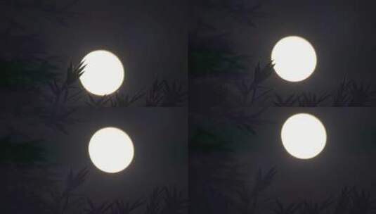 月亮升起月初月圆之夜高清在线视频素材下载