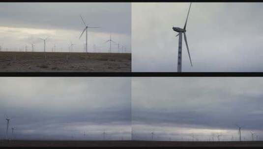 风力发电大风车高清在线视频素材下载