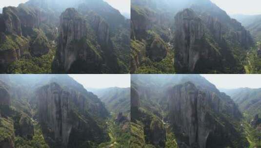 5A景区雁荡山灵峰景观区标志景点高清在线视频素材下载