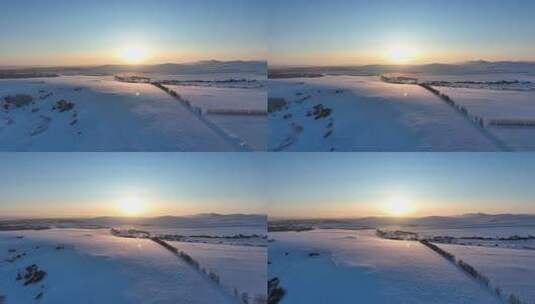 雪域雪原田野雪景风光高清在线视频素材下载