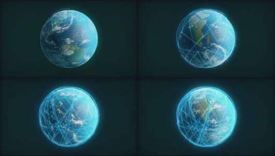 科技地球大数据互联，三维动画高清在线视频素材下载