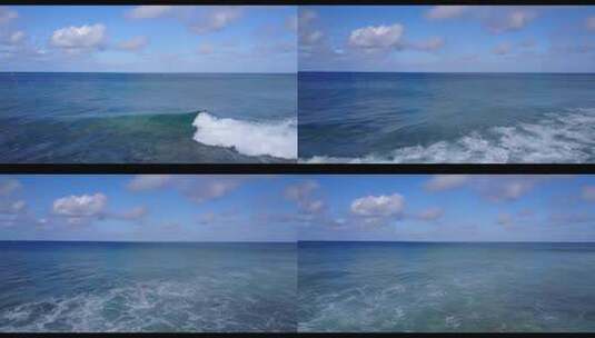航拍海面上的海浪高清在线视频素材下载