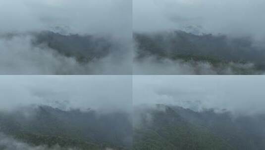 烟雨云雾缥缈的大山高清在线视频素材下载