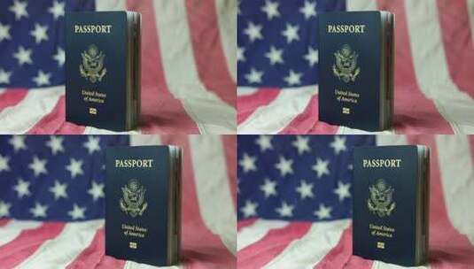 反对美国国旗的美利坚合众国护照。泛右高清在线视频素材下载