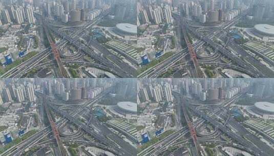 上海漕溪北路高架航拍高清在线视频素材下载