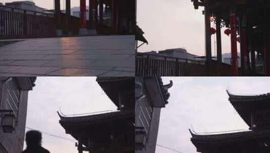 中国风古建筑风雨桥高清在线视频素材下载