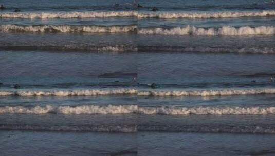 海水 沙滩 夏天 慢镜头 海浪 浪花 拍打高清在线视频素材下载