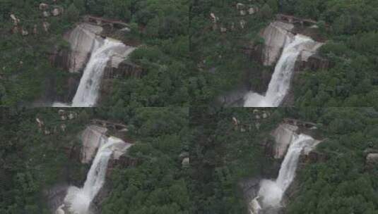 雨后泰山，飞瀑流泉高清在线视频素材下载