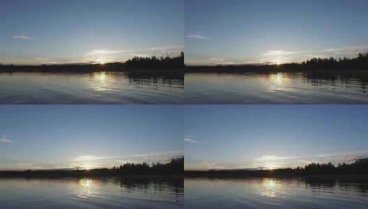湖上的日落高清在线视频素材下载