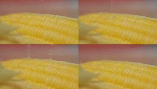 玉米滴水慢动作高清在线视频素材下载