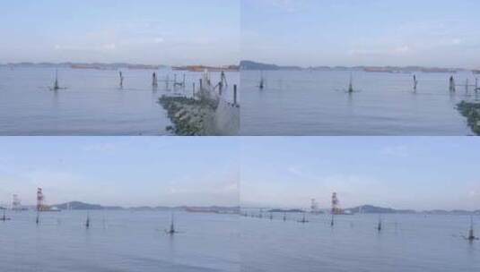 广州南沙滨海港口海景黄昏风光高清在线视频素材下载
