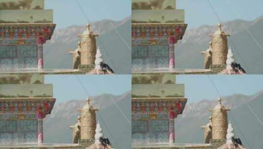 高原上的寺院高清在线视频素材下载