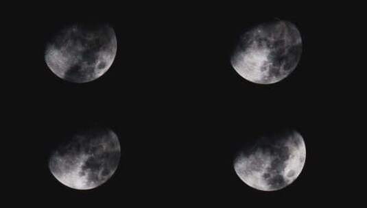 超级月亮超大月球多云夜晚高清在线视频素材下载