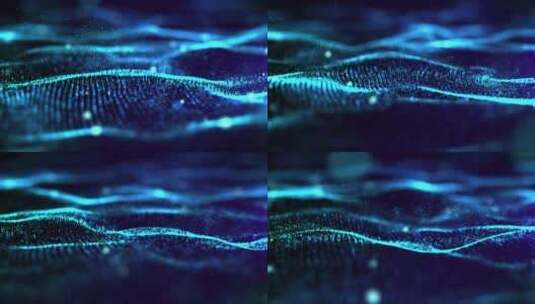 科技粒子海洋海浪高清在线视频素材下载