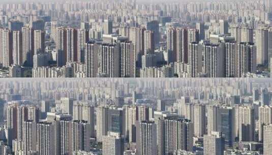 航拍扬州楼宇群楼城市建筑空景高清在线视频素材下载