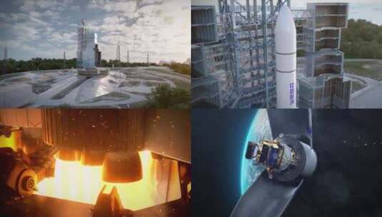 火箭发射 喷火高清在线视频素材下载