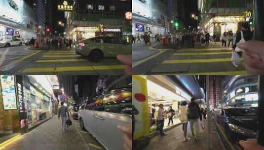 香港铜锣湾马路街景高清在线视频素材下载