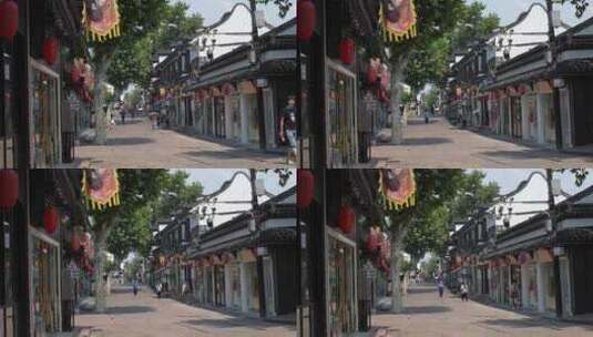 上海嘉定州桥老街高清在线视频素材下载
