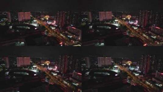 广东佛山千灯湖区城市航拍高清在线视频素材下载