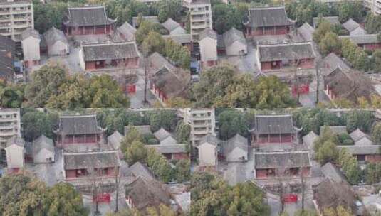 航拍广汉雒城遗址房湖公园高清在线视频素材下载