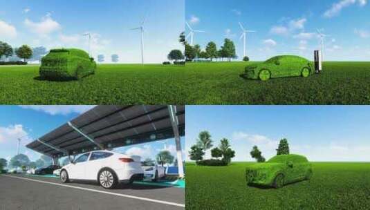 清洁能源 快速充电 智能驾驶高清在线视频素材下载