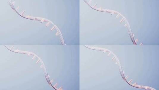 生物科技概念RNA基因3D渲染高清在线视频素材下载
