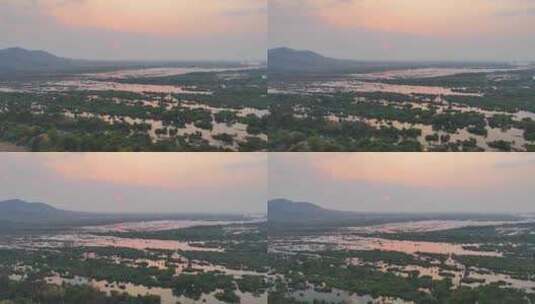 老挝四千美岛湄公河畔风光高清在线视频素材下载