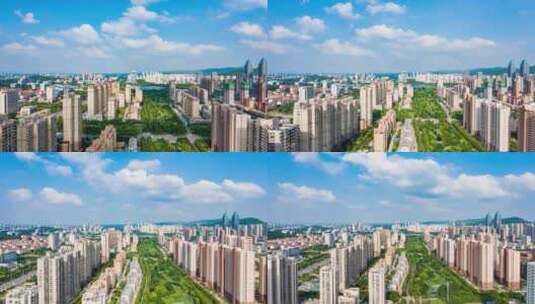 枣庄城市建筑延时摄影4K高清在线视频素材下载