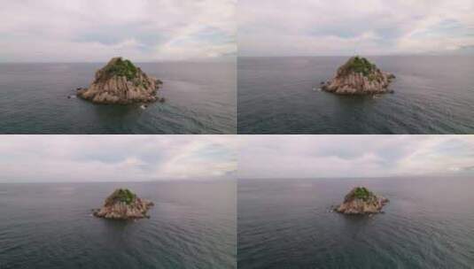 惊叹号的倾斜镜头看起来像泰国涛岛上的岛屿高清在线视频素材下载