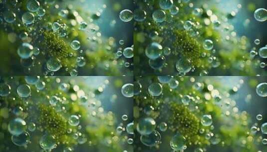 植物精华水珠水元素高清在线视频素材下载