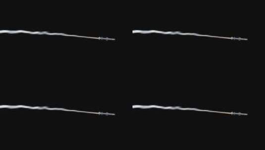 导弹飞行状态 三维动画 带通道高清在线视频素材下载
