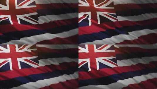 夏威夷州旗挥舞-4K高清在线视频素材下载