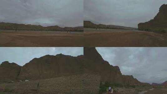 新疆天山大峡谷库车河高清在线视频素材下载