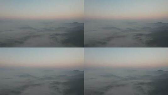 清晨迷雾日出云海航拍高清在线视频素材下载