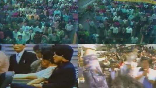 1980年韩国民主运动光州事件全斗焕镇压高清在线视频素材下载