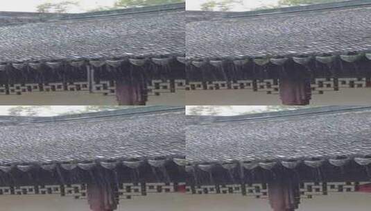 竖版航拍寺庙下雨素材苏州北寺塔实拍高清在线视频素材下载