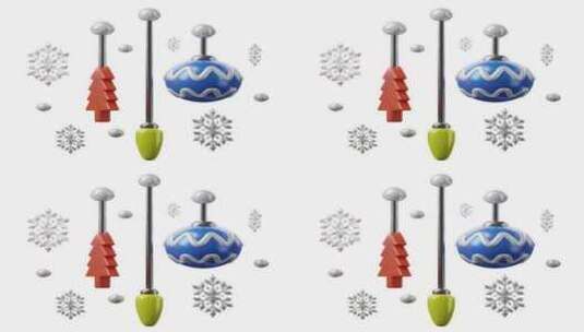 3D动画圣诞图标集高清在线视频素材下载
