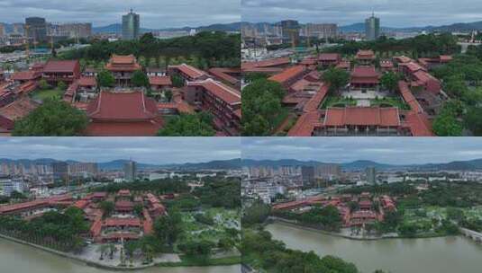 漳州南山禅寺航拍闽南寺庙古厝古建筑高清在线视频素材下载