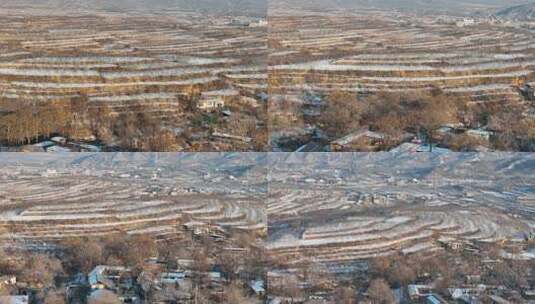 航拍雪景 唯美冬日空镜 立冬 冬至节气高清在线视频素材下载