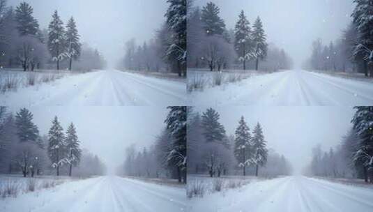 东北雪景4k舞台粒子活动背景高清在线视频素材下载