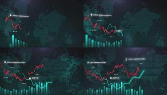 数据金融投资趋势图表（金融行业数据信息）高清AE视频素材下载
