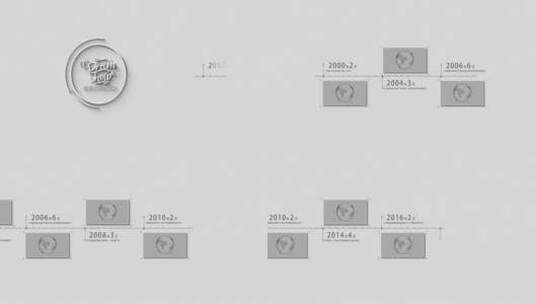 极简公司历程B简洁干净 时间线 大事记高清AE视频素材下载