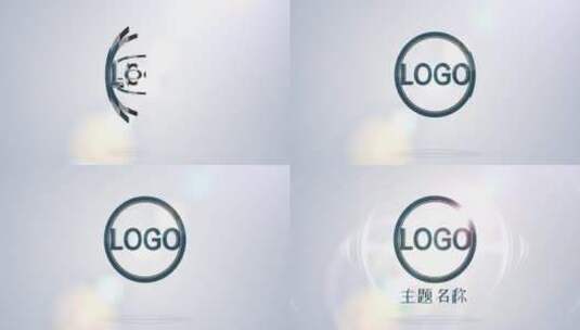 玻璃质感光效企业LOGO演绎片头PR模板高清AE视频素材下载