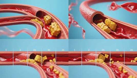 血管疏通过程和效果展示合集高清在线视频素材下载
