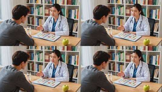 医生与患者交流医疗场景素材高清在线视频素材下载