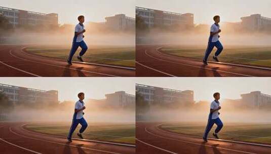 校园学生晨跑素材高清在线视频素材下载
