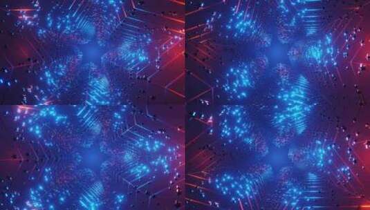 4K网络空间抽象。未来技术数字抽象高清在线视频素材下载