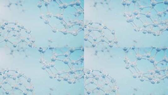 蓝色背景的化学分子高清在线视频素材下载