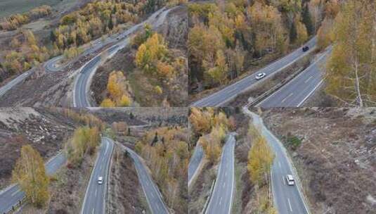 阿禾公路自驾航拍高清在线视频素材下载